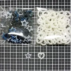 091 グラデーション 星 パール ハート デコ パーツ 推し活 まとめ売り