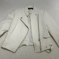 ZARA ホワイトライダースジャケット