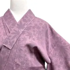 夏用 紗袷 小紋 楓 リーフ模様 着物 057k u - メルカリ