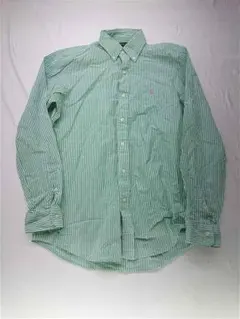 ★ポロ ラルフローレン クラシックフィット ストライプシャツ グリーン系 メンズ