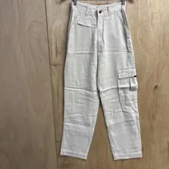 Manastashライトベージュカーゴパンツ コットン混紡 28インチ