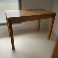 IKEA 天然木 パイン材 デスク 引き出し付き - メルカリ