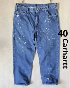 ペンキ飛び W40 Carhartt カーハート FRB160 デニムパンツのサムネイル