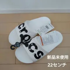 新品未使用　クロックス　crocs　22センチ　　ロゴ　ホワイトのサムネイル