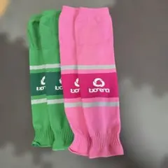 ボネーラサッカーカーフソックス 緑 ピンク 2色セット