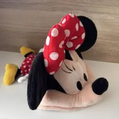 【美品】ミニーマウス ぬいぐるみ 赤い水玉リボン