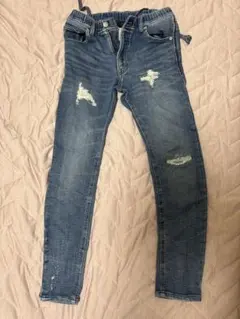 スキニーデニム XSサイズ ダメージ加工
