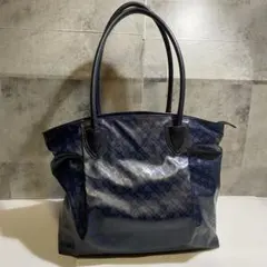 【極美品】GHERARDINI　ソフティトートバッグ　ネイビー　A4