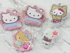 ハローキティ アクリルキーホルダー5個セット ギャルキティ 制服キティ