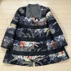7.24【極美品】ピッコーネ 15 3L相当 総柄 花柄 ボーダー ライトコートのサムネイル