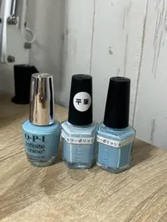 ⭐︎ネイリスト検定2級⭐︎水色ネイルポリッシュ3本セット