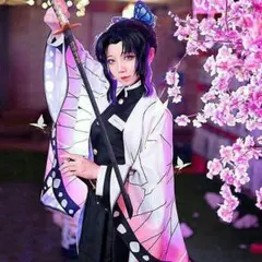 鬼滅の刃 胡蝶 しのぶ 蟲柱 コスプレ 鬼殺隊 隊服 コスチューム 6点セット