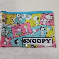 SNOOPY スヌーピー 平型ポーチ クラシック柄