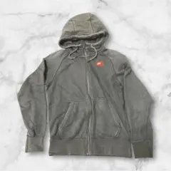 ビッグ　ロゴ　NIKE ナイキ パーカー ジップアップ 赤ロゴ