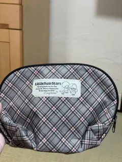 リトルツインスターズ キキララ チェック柄ポーチ