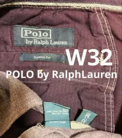 POLO by Ralph Lauren チノパン　W32 ダークパープル