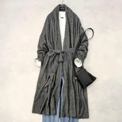 TICCA ティッカ★美品 ウールアンゴラガウンカーディガン ロング グレーのサムネイル