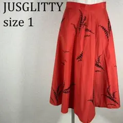 美品 ジャスグリッティー JUSGLITTY フレアスカート S【335】