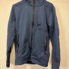 ネイビー フリースライク アクティブパーカー