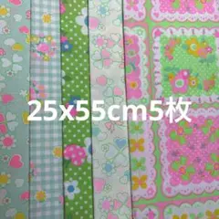 ピンクス カラフルな綿プリント生地 5枚セット　廃盤柄入り
