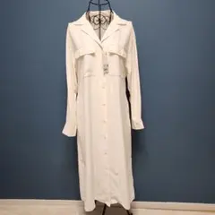 UNIQLO UVカット シャツワンピース L オフホワイト