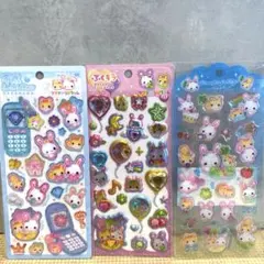 新品　正規品　フワフワらびちゃん　シール　平成ハッピーフォン　ぷくキラ　ドロップ