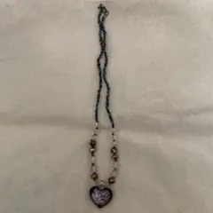 ハート型花デザインネックレス