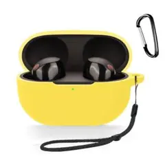 WF-1000XM5 ケース 全面保護カバー シリコン カラビナ付き 防水