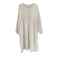 マタニティパジャマ ワンピース モスリンガーゼ ミントグリーン M〜L 綿100