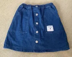 デニムスカート　裏地キュロット