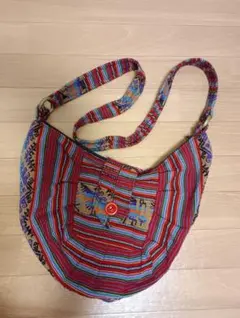 レディース　エスニック　アジアン　ショルダーバック　刺繍　（マルチカラー）のサムネイル