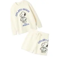 ジェラートピケ　スヌーピー　ジャガードプルオーバー&ショートパンツセット
