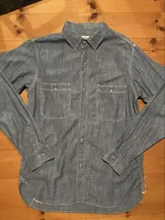 orslow ノーカラーシャツ ヒッコリー size2 - メルカリ