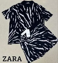 ZARA メンズ セットアップ　ニットTシャツ & ショーツ【値下不可】