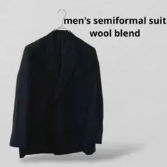 メンズブラックフォーマル　ブラック　スーツジャケット　ウール使用 通勤　オフィス