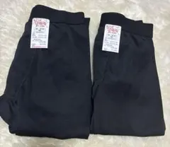 インナースパッツ 黒 レギンス 2枚セット パンツ タイツ 冬裏起毛黒150cm