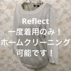 ★Reflect/リフレクト★七分袖カットソー9(M)グレー.無地.春秋.ニット