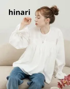 hinari アシメフリルブラウス　ホワイトのサムネイル