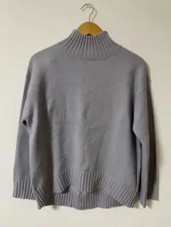 GU オーバーサイズハイネックニットチュニック(長袖)