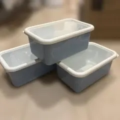 琺瑯 保存容器 3個セット ライトブルーのサムネイル