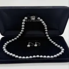 コロ様専用　ネックレス イヤリング　ブラックパール