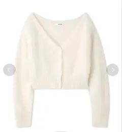 SNIDEL フォックスアルパカショートカーディガン　24AW