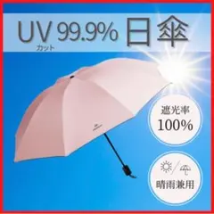 新品 折りたたみ傘 ピンク 日傘 紫外線 遮光 遮断 UVカット 大きめ