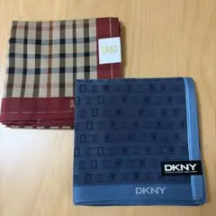 【新品シール付き】DAKS DKNY ハンカチ 2枚セット