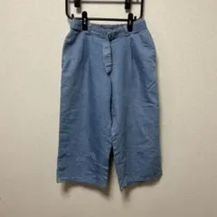 repipi armarino XSデニム風パンツ　ガウチョパンツ