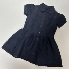 組曲　子ども服　シャツワンピース　半袖　ネイビー　　SS 90〜100cmのサムネイル