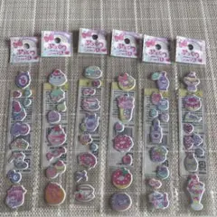 ぷっくりシール カラフルスイーツデザイン3Dシールセット