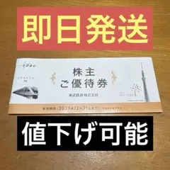 東武鉄道株主優待券セット（未使用）2025.12.31まで②