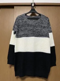 新品　ニットセーター M 黒・白・グレー