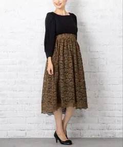 SweetMommy 授乳ができるオケージョンワンピ＆レーススカートセット